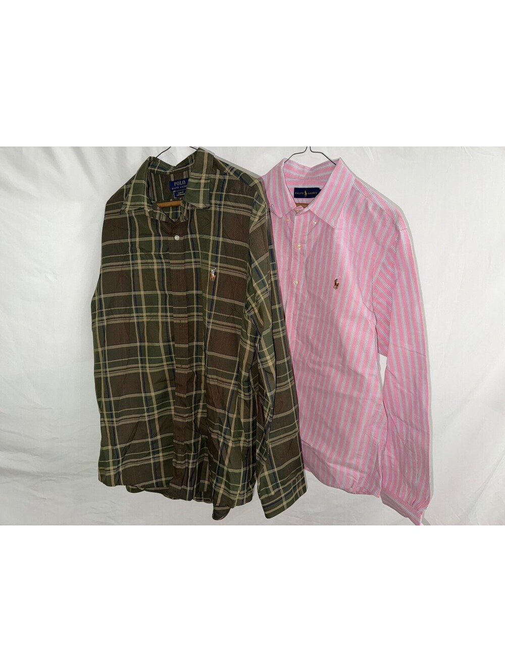 Ralph Lauren Men's Slim Fit Performance Plaid and Striped Dress Shirts XL
